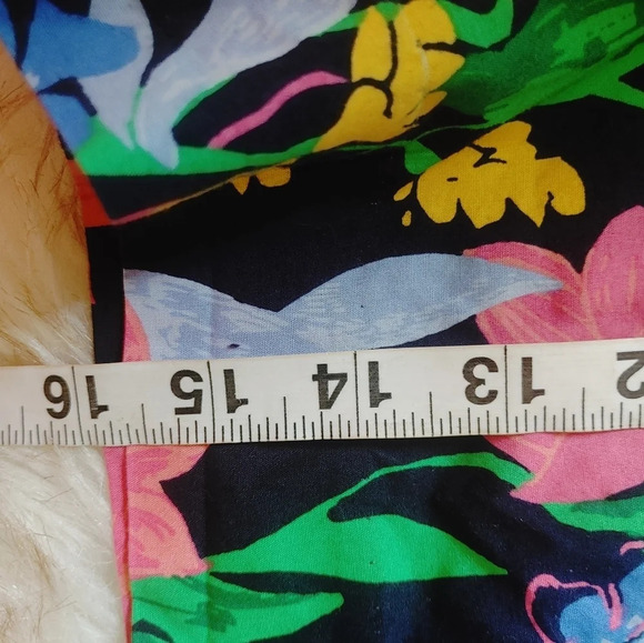 J.Crew Navy Blue Floral Print Tie Waist Shorts Sz 14 Cotton Pockets Style AL595 - Picture 6 of 7